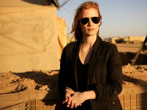 Jessica Chastain plays a member of the elite team stationed in a covert overseas base who secretly devoted themselves to finding Osama Bin Laden in the movie "Zero Dark Thirty".