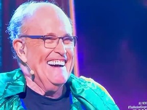 Rudy Giuliani appeared on the Fox reality competition dressed in an elaborate "Jack in the Box" costume.
