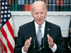 U.S. President Joe Biden speaks about the Russia-Ukraine conflict at the White House, April 21, 2022.