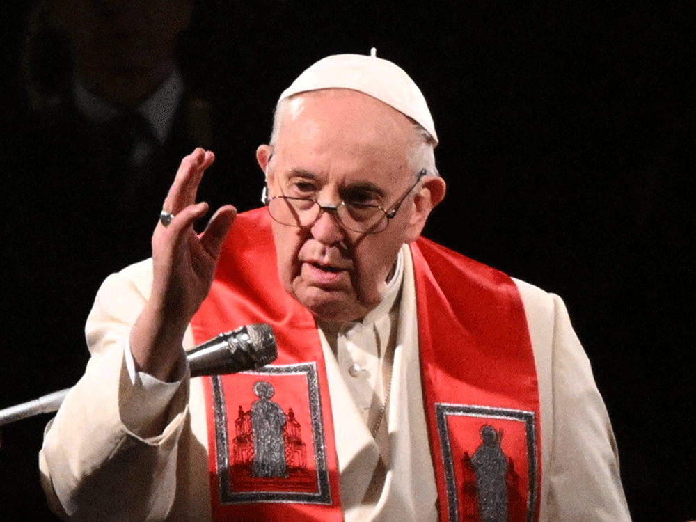 Pope Francis has condemned the barbarity toward Ukrainians in the invasion and made allusions to Russia and President Vladimir Putin as the aggressors, but has not mentioned them by name.