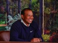 Augusta, Georgia, U.S. - April 5, 2022. Tiger Woods says he feels like he can play at the Masters tournament and will make his decision Wednesday.