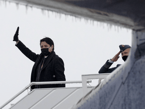 Prime Minister Justin Trudeau boards a flight for Europe on March 6, 2022 — to rack up some of the 127,147 kilometres he has flown in less than a year.