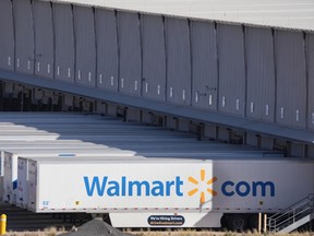Truck trailers at a Walmart Distribution Center in Saint George, Utah, U.S., on Sunday, Nov. 14, 2021.