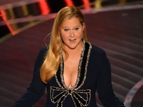 US actress and comedian Amy Schumer speaks onstage during the 94th Oscars. (Photo by Robyn Beck / AFP) (Photo by ROBYN BECK/AFP via Getty Images)