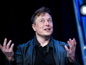Elon Musk, founder of SpaceX, speaking during the Satellite 2020 at the Washington Convention Center in Washington, DC.