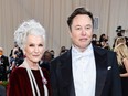 Maye Musk and Elon Musk at the 2022 Met Gala on May 02, 2022 in New York City.