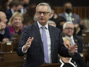 Conservative MP for Abbotsford Ed Fast rises during Question Period, Wednesday, March 30, 2022 in Ottawa.