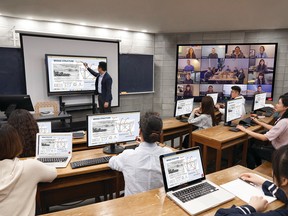 myViewBoard Classroom enables real-time collaboration from any location through video, audio conferencing and digital whiteboarding.
