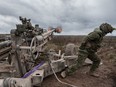 Soldiers from the Royal Canadian Artillery School fire an M777 howitzer during training in 2018. Four Canadian M777s are now on the frontlines in Ukraine.