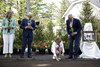 The Netherlands’ Princess Margriet, crouching, pictured during a Thursday ceremony in which she planted tulips on the grounds of Stornoway. Now the official residence of the Leader of the Opposition, the home was where Margriet and her family lived in exile during the Second World War. The Dutch royal family was evacuated to Canada after the Nazi conquest of the Netherlands in 1940. Margriet was born in the Canadian capital in 1943, famously prompting the maternity ward of the Ottawa Civic Hospital to be temporarily declared as Dutch sovereign territory in order to preserve the princess’ eligibility for the throne.