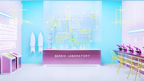 Rendering of Barbie laboratory