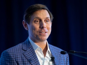 Patrick Brown announces his candidacy for the federal Conservative Leadership at a rally in Brampton, Ont., on Sunday, March 13, 2022.