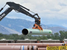 A pipe yard servicing government-owned oil pipeline operator Trans Mountain is seen in Kamloops, British Columbia, Canada June 7, 2021.   REUTERS/Jennifer Gauthier