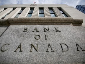 A sign is pictured outside the Bank of Canada building in Ottawa, Ontario, Canada, May 23, 2017. REUTERS/Chris Wattie/File Photo
