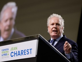 Conservative Party of Canada leadership hopeful Jean Charest takes part in a debate at the Canada Strong and Free Networking Conference in Ottawa, Ontario, Canada May 5, 2022. REUTERS/Blair Gable