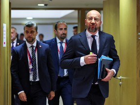 European Council President Charles Michel arrives for the European Union leaders summit in Brussels, Belgium May 30, 2022.