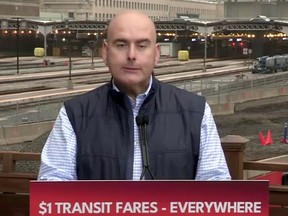Ontario Liberal leader Steven Del Duca made an announcement about transit on Monday, May 2, 2022. He says he plans to slash all transit fares across the province to $1.