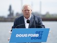 The big spending, 2022 version of Ontario PC Leader Doug Ford speaks at a campaign stop in Hamilton, May 18, 2022.