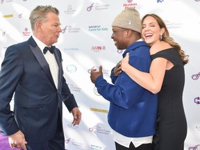 David Foster, Leslie Odom Jr., Katharine McPhee [Left to right].