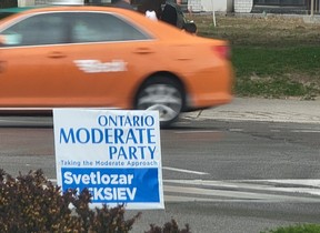 In an Ontario election defined by terrible campaign slogans, the Ontario Moderate Party deserves special consideration. Also, the party may not be all that moderate after all: Their platform includes price controls on fuel and has a miniature rant against “failed vaccines.”