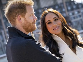 Prince Harry and Meghan Markle at the Invictus Games in The Hague, Netherlands, April 17, 2022.