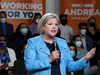 Ontario NDP leader Andrea Horwath delivers her Ontario provincial election campaign platform in Toronto on Monday, April 25, 2022.