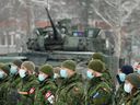 Kanadische Truppen der NATO Enhanced Forward Presence Battle Group in Adazi, Lettland, 3. Februar 2022. REUTERS/Ints Kalnins/File Photo