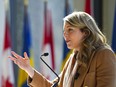Foreign Affairs Minister Melanie Joly during a meeting with Sweden's Foreign Affairs Minister Anne Linde, not shown, in Ottawa, Thursday, May 5, 2022.