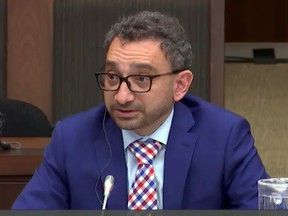 Transport Minister Omar Alghabra speaks at the House of Commons official languages ​​committee on May 9, 2022.