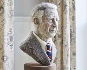 On Tuesday, The Prince of Wales and The Duchess of Cornwall touch down in Newfoundland for the start of their three day tour of Canada. The visit is expected to feature the royal couple smiling politely at any number of things, including this wool bust of the Prince, prepared by a team of Canadian wool enthusiasts.