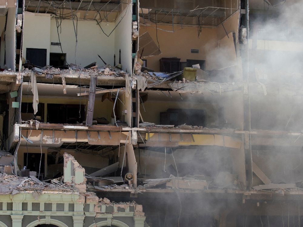 Gas leak blamed for blast at iconic Havana hotel that killed 22