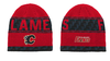 Alberta may be descending into political turmoil following last week’s resignation of Premier Jason Kenney, but residents can justifiably be excused from caring due to the epic and ongoing battle between the Calgary Flames and the Edmonton Oilers over which will become the final Canadian team to advance in the Stanley Cup playoffs. Anyway, here is a tuque currently being sold as official Flames merchandise which, when viewed from the wrong angle, clearly spells the word “lame.”