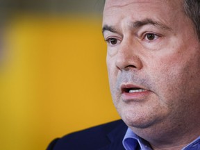 Jason Kenney speaks in Calgary on Friday, March 25, 2022. Albertans are to learn Wednesday whether the premier has enough support from his party to keep his job, but political observers say whatever the result, it won't end the rancorous political melodrama.