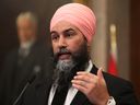 Jagmeet Singh, Vorsitzender der New Democratic Party (NDP), will überschüssige Unternehmensgewinne besteuern und an Kanadier umverteilen, um die Auswirkungen der Inflation zu mildern.  David Kawai/Bloomberg