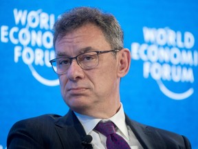 Albert Bourla, CEO of Pfizer attends a discussion at the World Economic Forum (WEF) in Davos, Switzerland May 25, 2022.