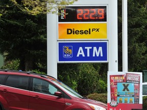 Gas prices reached $2.229 a litre in Coquitlam, BC., on May 8, 2022.