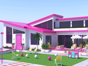 Rendering of Barbie dreamhouse exterior