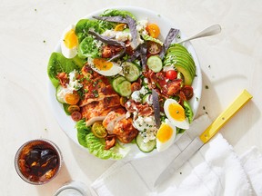 Snoop's BBQ chicken Cobb salad with all the good stuff from Salad Freak
