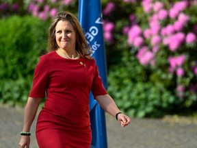 Finance Minister Chrystia Freeland at the most recent G7 summit in Bonn, Germany.