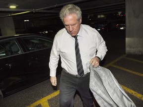 Businessman Tony Accurso arrives at the courthouse for sentencing in Laval, Que., Thursday, July 5, 2018. A Quebec Court of Appeal judge is allowing ex-construction boss Tony Accurso to remain free on bail while he appeals his fraud conviction to the Supreme Court of Canada.