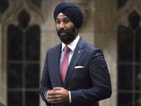 Liberal MP Raj Grewal rises in the House of Commons in Ottawa on Friday, June 3, 2016. A pair of Ontario businessmen say they each loaned former Liberal MP Raj Grewal $200,000 before being invited to join a 2018 trip to India with Prime Minister Justin Trudeau.