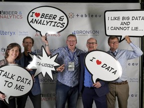 Martin McGarry, centre, president and chief data scientist of Bronson Analytics, is bringing his popular Beer and Analytics event to Toronto.  SUPPLIED PHOTOS