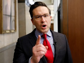 Conservative leadership frontrunner Pierre Poilievre pictured in February.