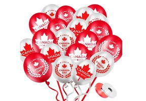 Canada Day balloons.