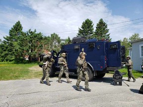 Quebec RCMP conducted searches in St-Ferdinand and Plessisville Thursday morning at properties with alleged ties to the Atomwaffen Division terrorist group.