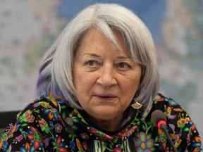 Mary Simon is seen in a file photo dated May 9, 2022 in Kuujjuaq, Que. Readers took offense at the $80,367.19 catering bill accumulated by the governor-general's entourage of 29 plus 17 flight crew on a recent trip to the Middle East.