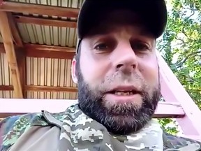 Canadian Forces veteran James Challice - seen in a screenshot from his video interview with John Ivison - thought he was