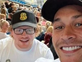 “Not a day goes by when I don’t get stopped or asked for a selfie," Byrne told the Manchester Evening News. "My girlfriend Leah absolutely hates it.” He was captured in a self here at the recent concert, by U.K. Love Islander Callum Jones.