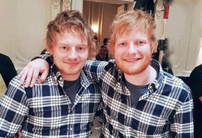 Byrne posed with the real Ed Sheeran (or the other way around?).