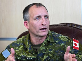 Year-end interview Then-Brigadier-General Trevor Cadieu in 2017. Cadieu, who retired in early April, is a veteran of Bosnia and Afghanistan.